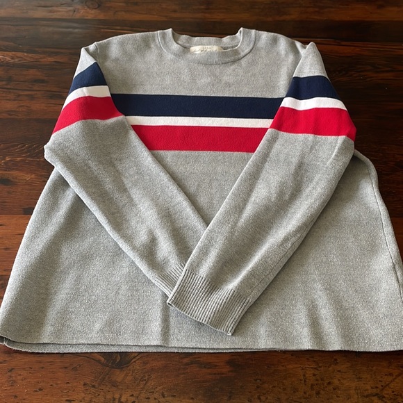 H&M logg men's grey colour block sweater size Large - Picture 2 of 8